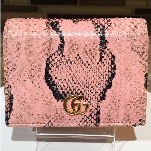 GUCCI GG Marmont Python Compact Wallet- Pink ❤️‍🔥 - Picture 4 of 17